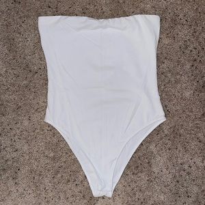 NWT white strapless bodysuit